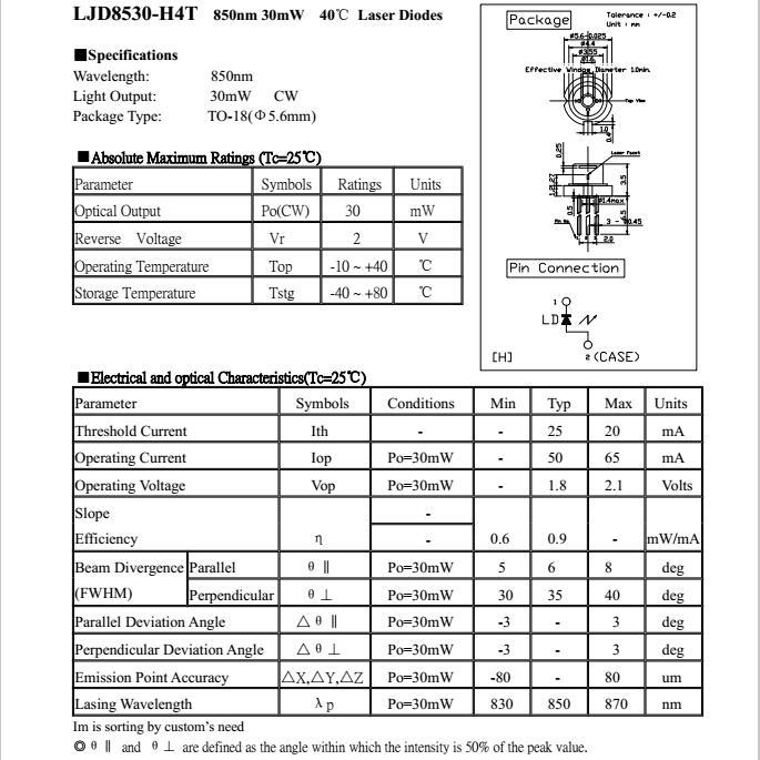 850nm30mw
